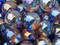 FUNFAIR Red/Blue Cats Eye Iridescent Glass Marbles 22mm (7/8 inch) SHOOTER (Lot of 5)
